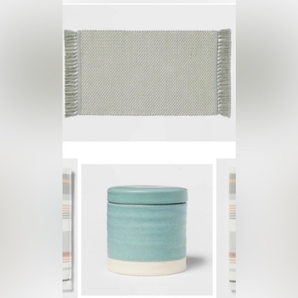 NWT threshold bath rug & matching canister - Picture 1 of 12
